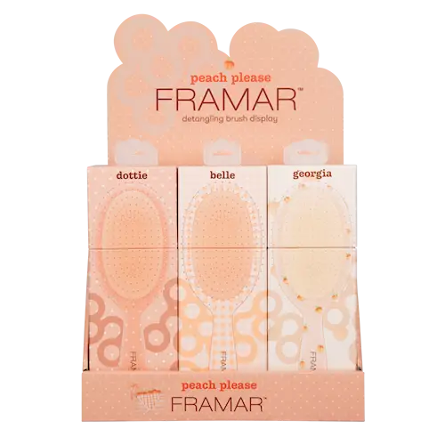 Peach Please Detangle Brush Display