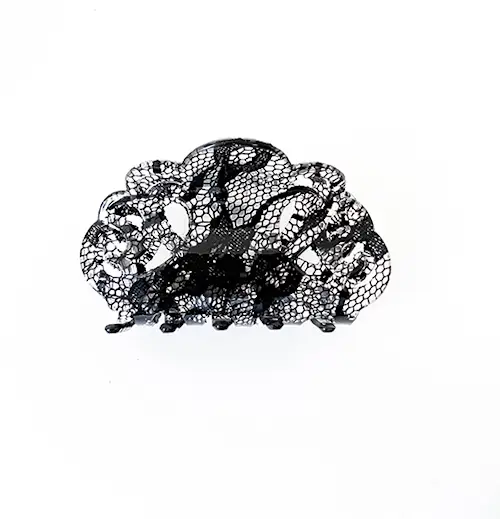 Hairclip Black Lace 7cm