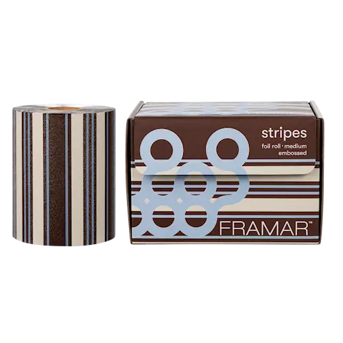 Blue Chocolate Stripes Embossed Roll