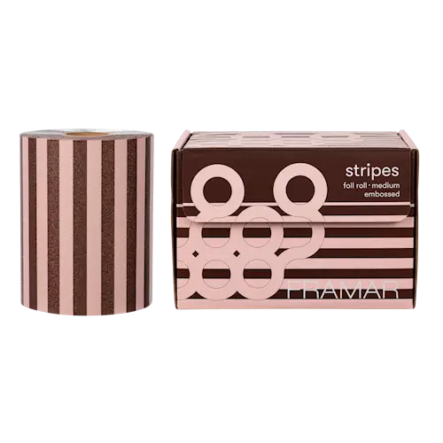 Pink Chocolate Stripes Embossed Roll
