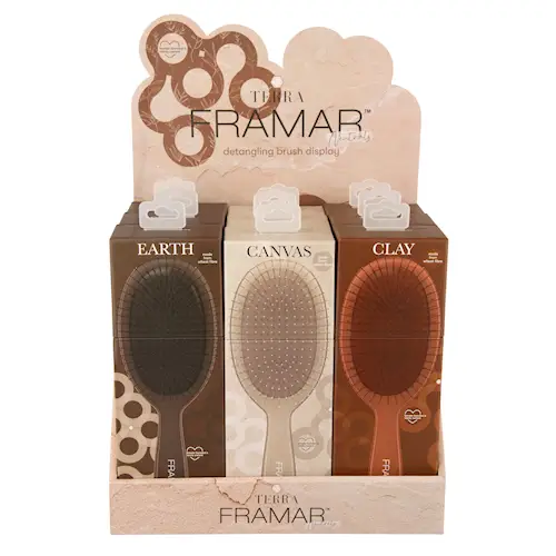 9 st Detangle Brush Display Terra