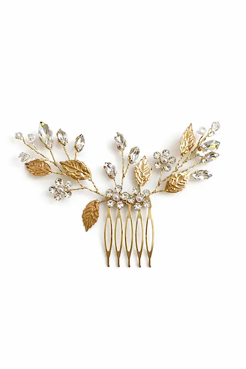 Onfleek Wedding Edition Golden Leaf Comb
