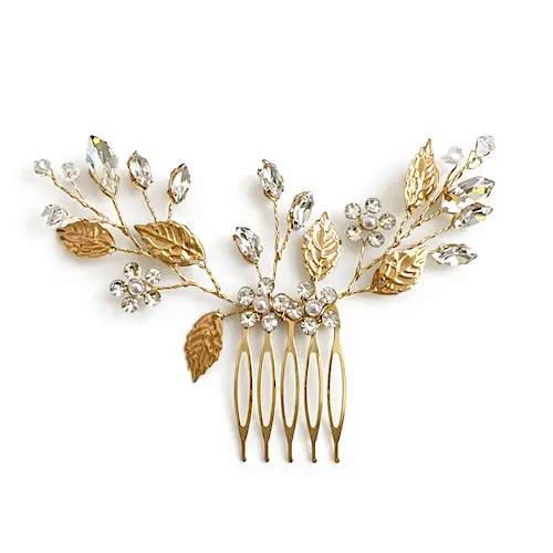 Onfleek Wedding Edition Golden Leaf Comb